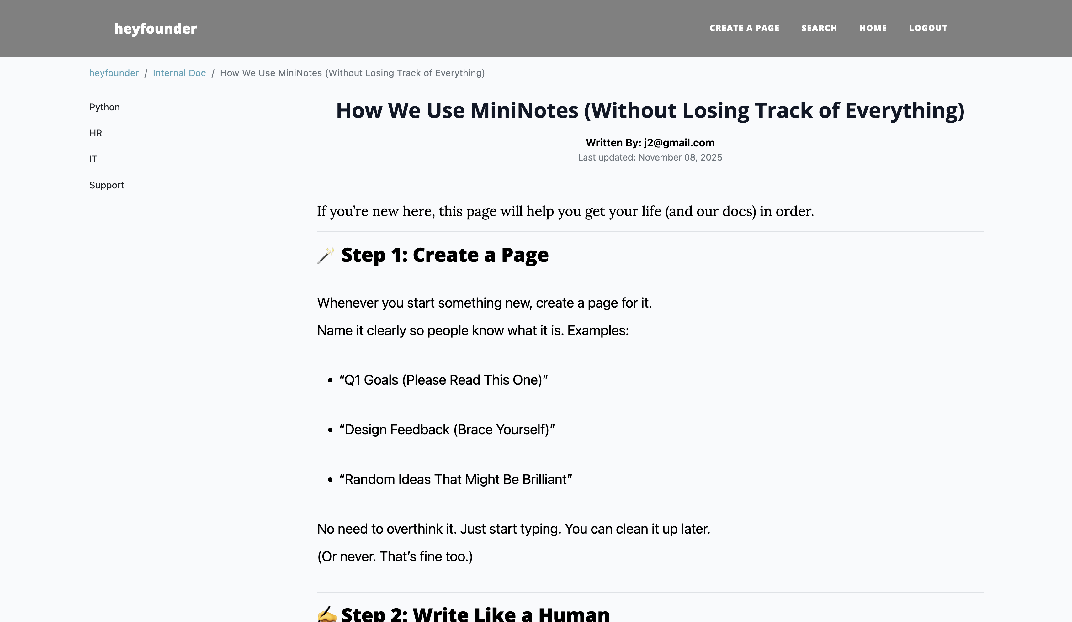 MiniNotes preview